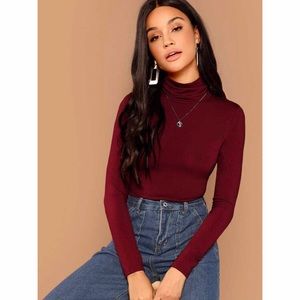 Burgundy/Maroon Turtleneck